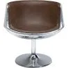 Fotel do salonu - Designerski fotel - Skóra i metal - Cognac image 7
