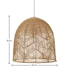 Lampa sufitowa z rattanu - Kinkiet - Projekt lampy boho Bali - Bu image 7