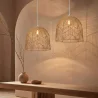 Lampa sufitowa z rattanu - Kinkiet - Projekt lampy boho Bali - Bu image 7