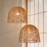 Lampa sufitowa z rattanu - Kinkiet - Projekt lampy boho Bali - Bu image 7