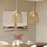 Lampa sufitowa z rattanu - Kinkiet - Projekt lampy boho Bali - Bu image 7