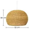 Lampa sufitowa z rattanu - lampa wisząca w stylu boho Bali - Kim image 7