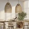 Lampa sufitowa z rattanu - Kinkiet - Projekt lampy boho Bali - 50 cm - Puong image 7