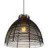 Lampa sufitowa z czarnego rattanu - lampa wisząca w stylu boho Bali - Gian image 7