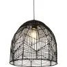 Czarna lampa sufitowa z rattanu - Lampa wisząca w stylu boho Bali - Le image 7