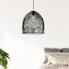 Czarna lampa sufitowa z rattanu - Lampa wisząca w stylu boho Bali - Le image 7