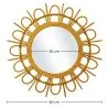 Lustro ścienne - Okrągły wzór Boho Bali (60 cm) - Miu image 7