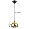 Lampa sufitowa w kształcie kulki - lampa wisząca z chromowanym metalem - 18 cm - Nullify image 7