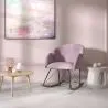 Fotel bujany z podłokietnikami - tapicerowany aksamitem - Freia image 7
