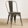 Krzesło do jadalni - Wzór przemysłowy - Stal i drewno - Nowa edycja - Stylix image 7