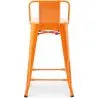 Stołek barowy z oparciem - Design przemysłowy - 60cm - New Edition - Stylix image 7