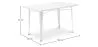 Prostokątny stół do jadalni - Industrial Design - White Metal - Ashi image 7
