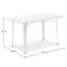 Prostokątny stół do jadalni - Industrial Design - White Metal - Ashi image 7