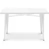 Prostokątny stół do jadalni - Industrial Design - White Metal - Ashi image 7