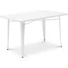 Prostokątny stół do jadalni - Industrial Design - White Metal - Ashi image 7
