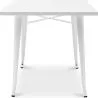 Prostokątny stół do jadalni - Industrial Design - White Metal - Ashi image 7