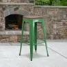 Stołek barowy - Industrial Design - Wood & Steel - 76 cm - New Edition- Stylix image 7