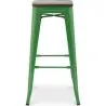 Stołek barowy - Industrial Design - Wood & Steel - 76 cm - New Edition- Stylix image 7