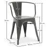 Krzesło do jadalni z podłokietnikami - Industrial Design - Steel - New Edition - Stylix image 7
