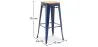 Stołek barowy - Wzór przemysłowy - Drewno & stal - 76cm - Nowa edycja - Stylix image 7