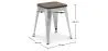 Stołek barowy - Wzór przemysłowy - Drewno i stal - 45 cm - Nowa edycja - Stylix image 7
