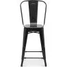 Stołek barowy z oparciem - Industrial Design - 60cm - New Edition - Stylix image 7