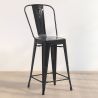 Stołek barowy z oparciem - Industrial Design - 60cm - New Edition - Stylix image 7