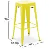Hoker – Styl industrialny – Stal – 76 cm – Stylix image 7