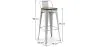 Stołek barowy - Industrial Design - Wood & Steel - 76cm - Stylix image 7