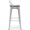 Stołek barowy - Industrial Design - Wood & Steel - 76cm - Stylix image 7
