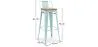 Stołek barowy z oparciem - Industrial Design - Wood & Steel - 76cm - New Edition - Stylix image 7