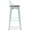 Stołek barowy z oparciem - Industrial Design - Wood & Steel - 76cm - New Edition - Stylix image 7
