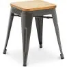 Stołek Industrial Design - Wood & Steel - 45cm - New Edition - Stylix image 7