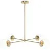 Złota lampa sufitowa - Lampa wisząca z designem - 4 ramiona - Luba image 7
