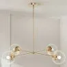 Złota lampa sufitowa - Lampa wisząca z designem - 4 ramiona - Luba image 7