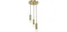 Złota lampa sufitowa - Lampa wisząca 3-ramienna - Troy image 7