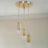 Złota lampa sufitowa - Lampa wisząca 3-ramienna - Troy image 7