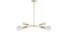 Złota lampa sufitowa - Lampa wisząca z designem - 4 ramiona - Retan image 7