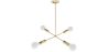 Złota lampa sufitowa - Lampa wisząca z designem - 4 ramiona - Retan image 7