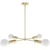 Złota lampa sufitowa - Lampa wisząca z designem - 4 ramiona - Retan image 7