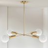 Złota lampa sufitowa - Lampa wisząca z designem - 4 ramiona - Retan image 7