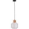 Lampa sufitowa z drewna i szkła - lampa wisząca w stylu projektowym - Bumba image 7