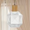 Lampa sufitowa z drewna i szkła - lampa wisząca w stylu projektowym - Bumba image 7
