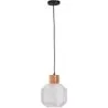 Lampa sufitowa z drewna i szkła - lampa wisząca w stylu projektowym - Bumba image 7