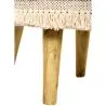 Stołek z okrągłą pufą - styl boho bali - Jenny image 7