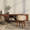 Okrągły stołek tapicerowany tkaniną - styl boho bali - Hiwal image 7
