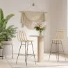 Rattanowy stołek barowy - styl boho bali - taca image 7