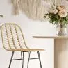 Rattanowy stołek barowy - styl boho bali - taca image 7