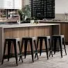 Stołek barowy - Industrial Design - Matte Steel - 60cm - New Edition - Stylix image 7