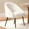 Fotel designerski - tapicerowany tkaniną bouclé - Wasda image 7